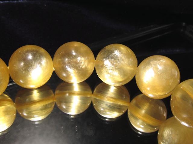 4A 天然ゴールデンマイカ(フロゴパイト)ブレスレット 12.5mm-13.5mm×16珠 煌びやかな透明ゴールド 天然金雲母 魔除け・邪気払いの石 一点物 ブラジル産 Comrose 4A 天然ゴールデンマイカ(フロゴパイト)ブレスレット 12.5mm-13.5mm×16珠 煌びやかな透明ゴールド 天然金雲母 魔除け・邪気払いの石 一点物 ブラジル産 Comrose