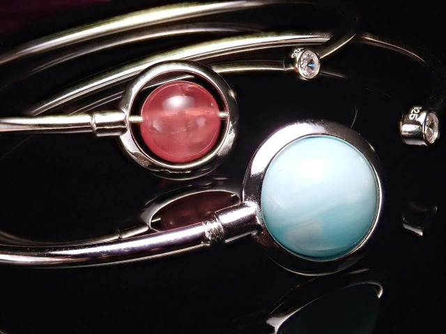 シルバーデザインブレスレット 10mmまでのビーズ石対応 自由な組み換えで自分だけの1品を SILVER925製 フリーサイズ