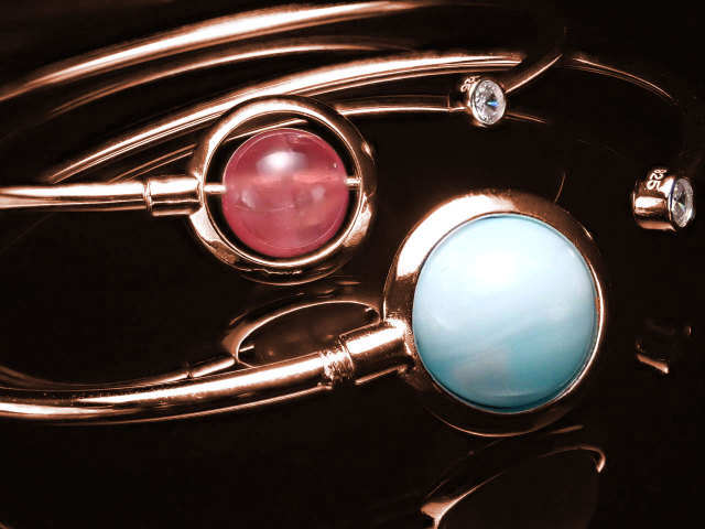 ピンクゴールド デザイン ブレスレット 10mmまでのビーズ石対応 自由な組み換えで自分だけの1品を SILVER925製 フリーサイズ