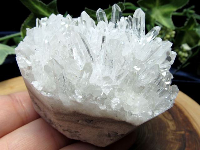 5A 超透明花咲き結晶 四川 フラワー水晶 クラスター 最大幅約56mm 重さ 