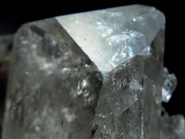 虹入り&透明感高め単結晶 大サイズ ハーキマーダイアモンド 水晶