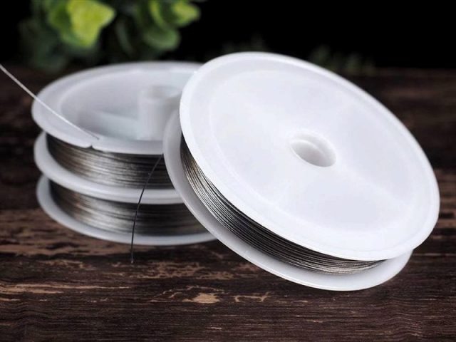 1個売り ナイロンコートワイヤー 0.30mm 0.38mm 0.45mm 選べる3サイズ たっぷり50m 7本より線 ブレスレット ネックレス用 si-p