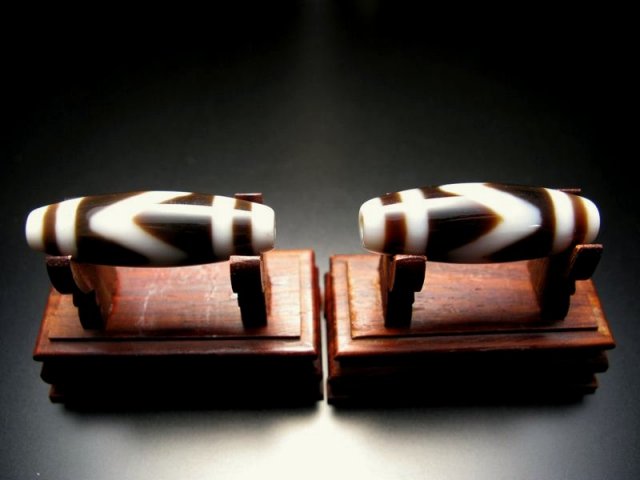 A至純天珠 虎牙白天珠 こがしろてんじゅ サイズ：約37ミリ 1個売り 極上 天然石 ビーズ パワーストーン te- パワーストーン 天然石