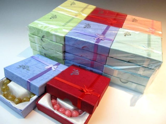 6個入り ブレス用化粧箱 6色セット 各色1個 ケースサイズ 約9cm×9cm 6色MIX 激安副資材 メール便対象外 si-p パワーストーン 天然石