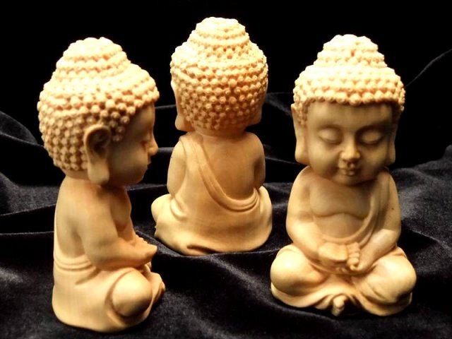 手彫り 置物 ミニ大仏 5A極上手彫り 木彫り 坐像 ざぞう 阿弥陀如来像 置物 高さ約