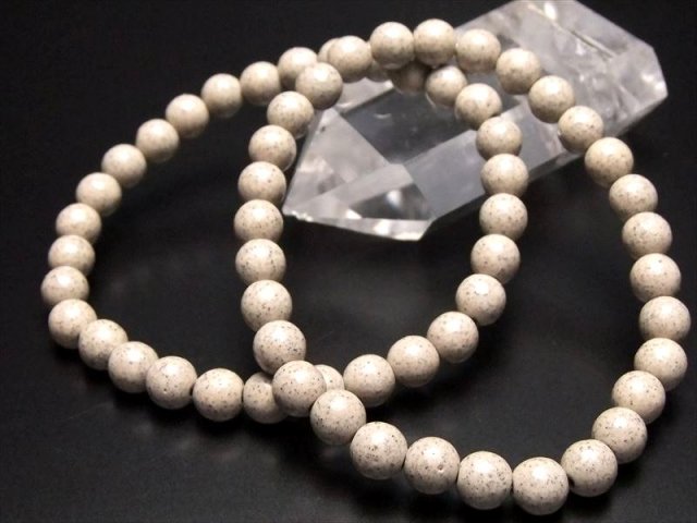 ナチュラルタイプ 北投石 ホクトライト ブレスレット 5.5mm-6mm×30珠前後 極上天然石 温泉成分を含むラジウム鉱石 心身を癒す人気ストーン レアストーン