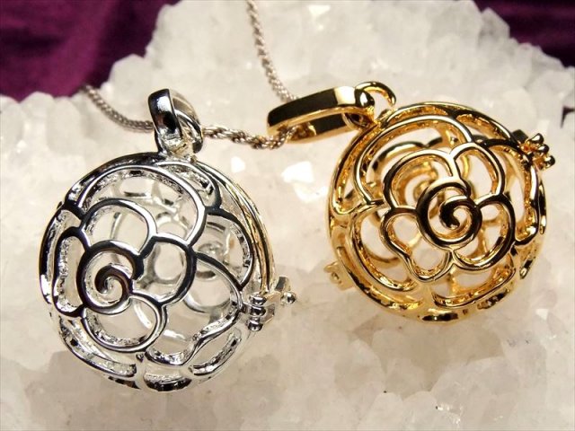 入れ替え可能 バラ 薔薇 ストーン入れ替えペンダントトップ ケージ型 約16mmまでの天然石が入ります pe-s パワーストーン 天然石