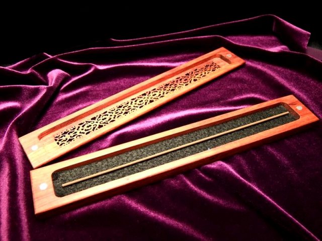 高品質 お香立て 木製 スティック香立て 蓋付 ウッドインセンスホルダー 平置きタイプ マグネット付き蓋 パワーストーン 天然石