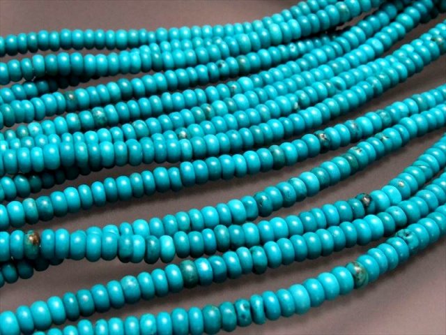 ターコイズ(アメリカ産)／1連売／長さ41cm 楽天市場】ターコイズ 連