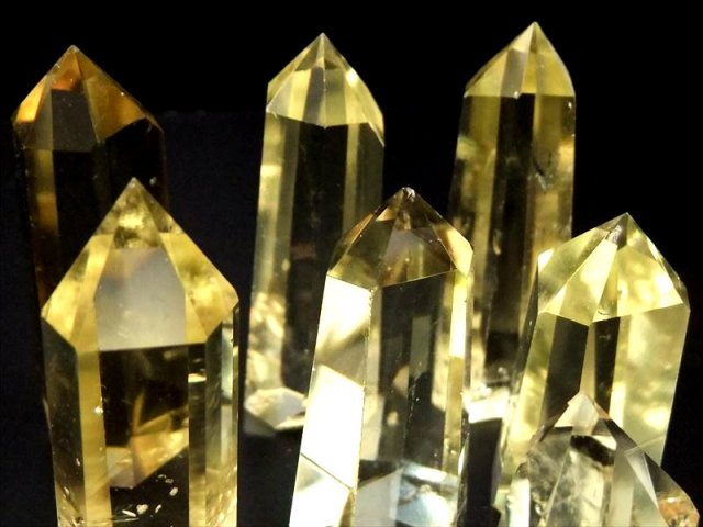 5A 超透明シトリン ポイント 重さ約90g-100g 六角柱 ポイント 黄水晶 ブラジル産 パワーストーン 天然石
