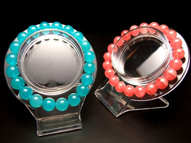 透明 ブレスレット用ディスプレイ台座 透明プラスチック製台 横約7.5