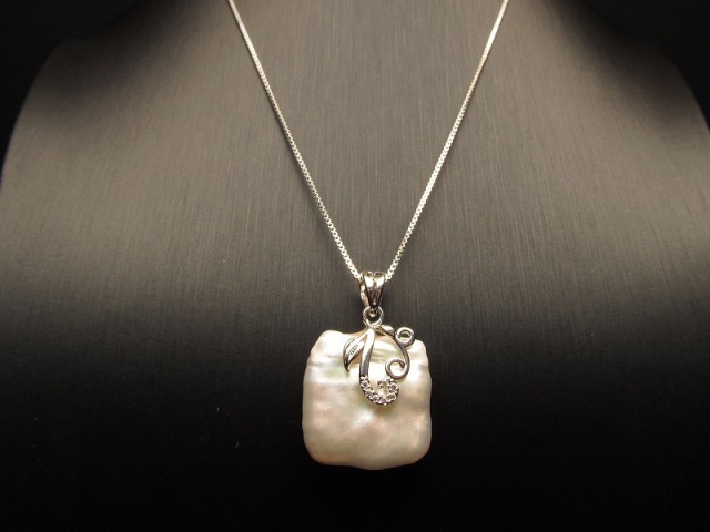 天然 淡水パール スクエア ペンダントトップ 重さ4g-7g前後 艶々