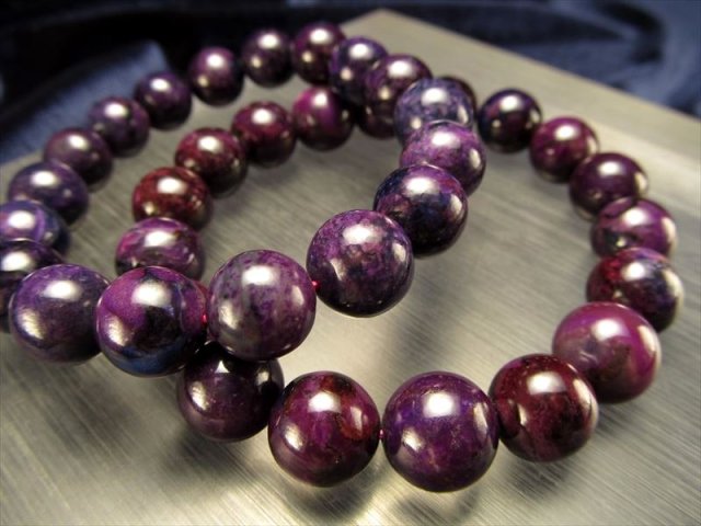 5A 1粒売り 極上パープルスギライト 杉石 ビーズ 11mm-11.5mm 三大