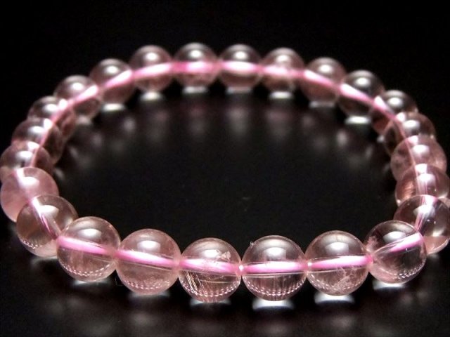 激レア S級 ピンクエンジェルラダークォーツブレスレット 8mm
