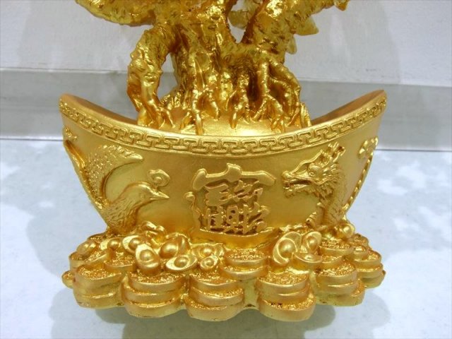 元宝タイプ 大 招財樹 シトリン 金のなる木 縦約30cm 黄水晶 風水