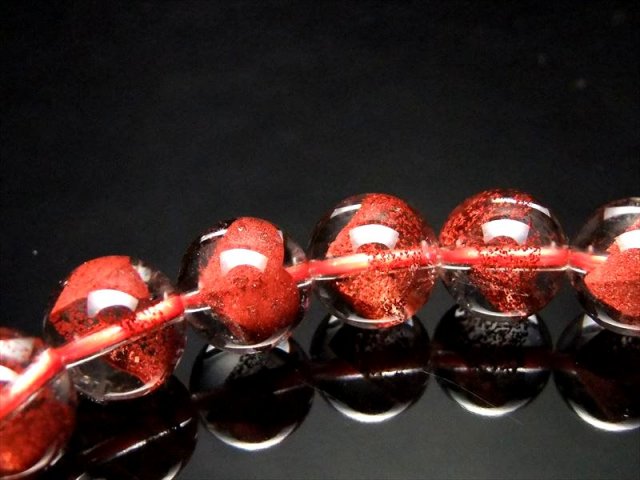 極上5A レッドファントムクォーツ 赤幻影水晶 ブレスレット 9.5mm-10mm