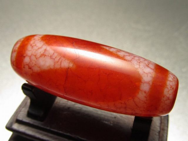 現品撮影の5個 虎牙老鉱龍紋天珠 大サイズ 約40mm 1個売り チベット発祥の厄除け・開運お守り パワーストーン 天然石