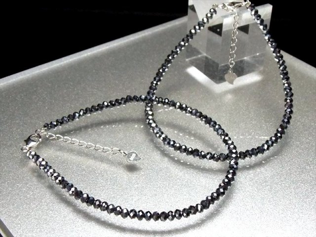 テラヘルツ鉱石 ボタンカット ブレスレット 幅3mm (アジャスター付) 取り付け簡単 手首回り調節可能 2020年 検査機関にて検査済み