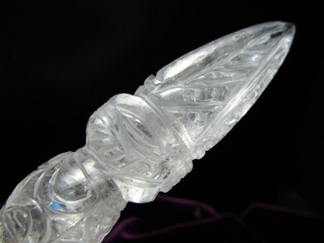 ヒマラヤ水晶製 プルパ 金剛杭 全長約146mm 約95g これぞヒマラヤ水晶