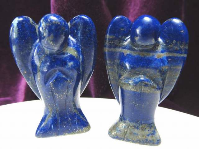 Sサイズ ラピスラズリ エンジェル彫り 高さ約4cm 重さ15g-25g前後 1個売り 最強の幸運を引き寄せる インテリアに 風水グッズ 天使 置物 アフガニスタン産