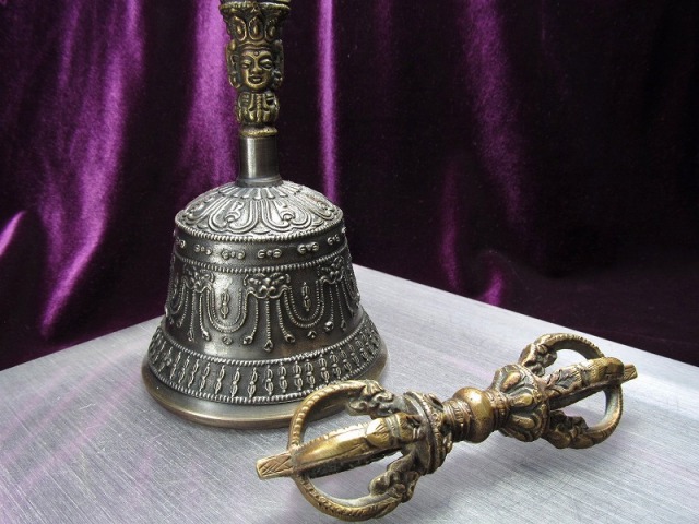 ガンダー ヴァジュラ セット 法器 金剛鈴 ティルブ ドルジェ 金剛杵 五鈷杵 チベット密教法具