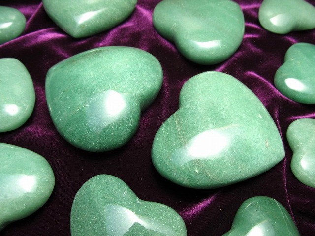 アベンチュリン ハート型タンブル 重さ 約40-60グラム ぷっくり 疲労