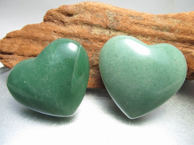 アベンチュリン ハート型タンブル 重さ 約40-60グラム ぷっくり 疲労