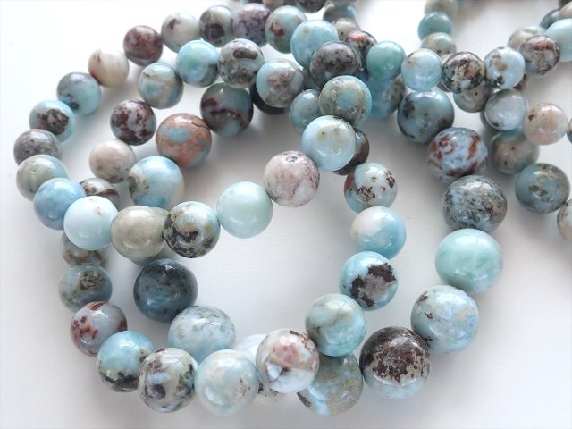 キュープライトインラリマー(チョコレートラリマー) ブレスレット 8mm