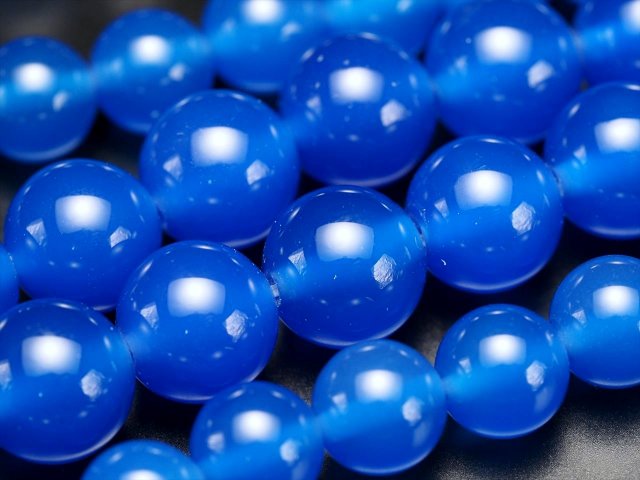 約8mm-8.5mm珠 ブルーアゲート 一連 約38cm-40cm 青瑪瑙 天然石