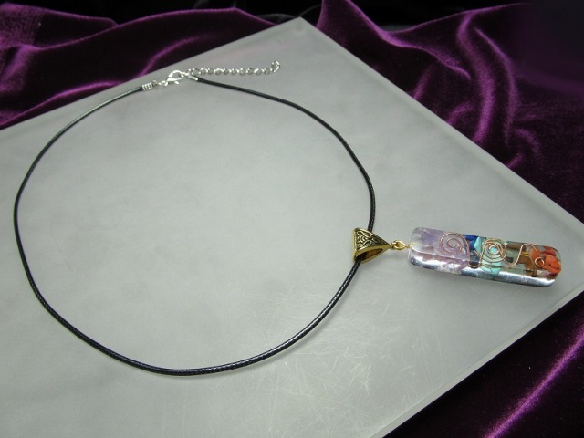 7種チャクラ対応 オルゴナイト ペンダント スリムタイプ ネックレス用