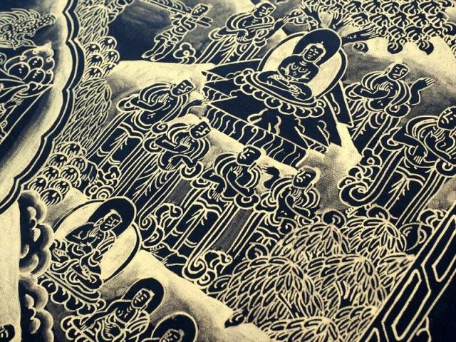 本物 曼荼羅 マンダラ サイズ約77×58cm 肉筆 手書きの精密画 曼陀羅