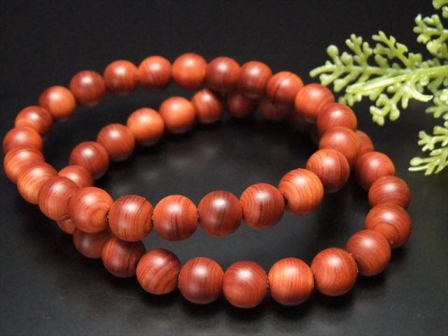 4A 崖柏木 ブレスレット 約8mm×23珠前後 ウッドビーズ 癒しの香り 困難