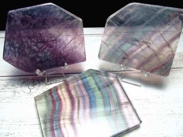 フローライト　透明感　高品質　ハイグレード　スラブ　虹　パワー 楽天市場】超透明高発色【蛍光フローライト ポイント】重さ80g