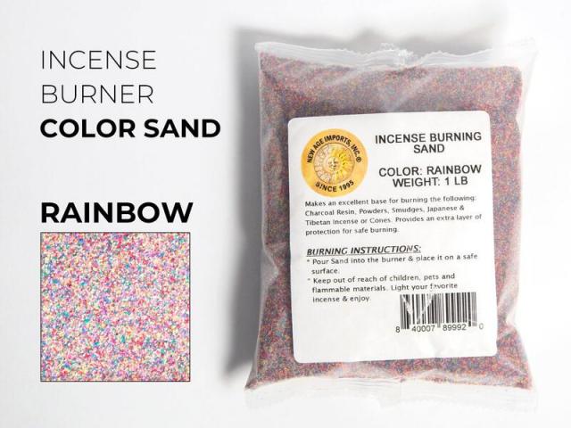 香炉用 色砂 香炉砂 インセンスバーナー用 カラーサンド 1袋 約450g入り レインボー パワーストーン 天然石