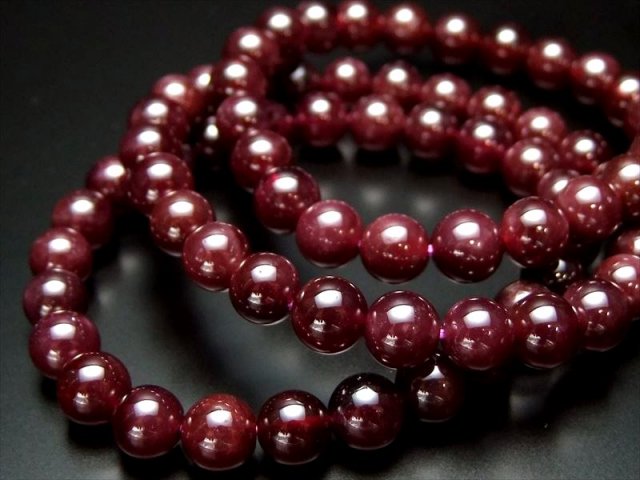 スターガーネット ブレスレット 9.5mm-10mm×19珠前後 1月の誕生石 権力