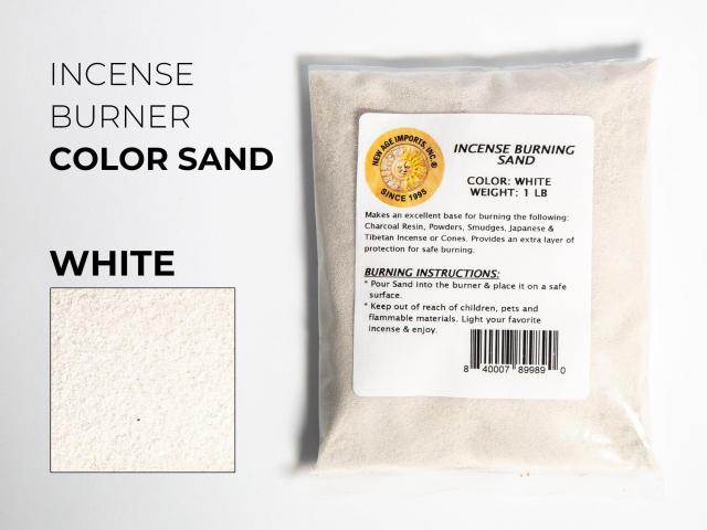 香炉用 色砂 香炉砂 インセンスバーナー用 カラーサンド 1袋 約450g入り ホワイト パワーストーン 天然石