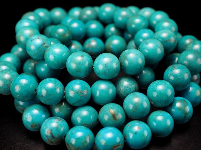 激安 2A+ 天然 ターコイズ ブレスレット 8mm-8.5mm×24珠前後 トルコ石 希少 旅の守護石 アリゾナ産 bl-