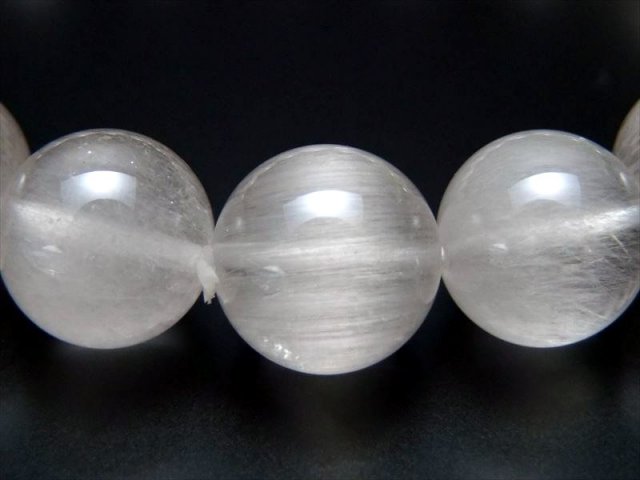 キャッツアイ珠有り 5A ホワイトアッシュキャッツアイルチルクォーツ