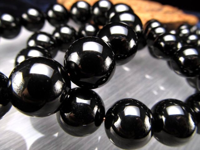 激レア テクタイトブレスレット 約10mm-10.5mm×20珠前後 隕石の衝突により生まれるパワーストーン カルマの浄化 タイ産