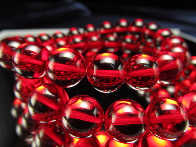 お纏め★天珠5Aレッドアンバー×レッドアンデシン+魔除け モリオン ブレスレット 天珠06✨5Aレッドアンバー×レッドアンデシン+魔除け モリオン ブレスレット