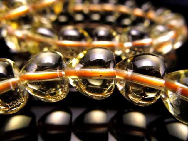 5A レモンクォーツ 山型 ブレスレット 幅約8.5mm-9.5mm 極上透明 美麗宝石質 縁起の良いぷっくり山型 ブラジル産