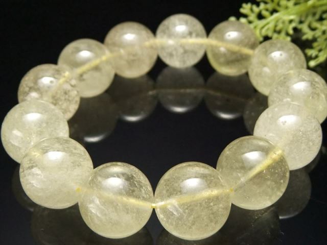 鑑別書付属 巨珠 コスモを感じる 5A リビアングラス ブレスレット 17mm-17.5mm×13珠 エジプト政府採掘禁止 1点物 隕石由来のインパクトガラス