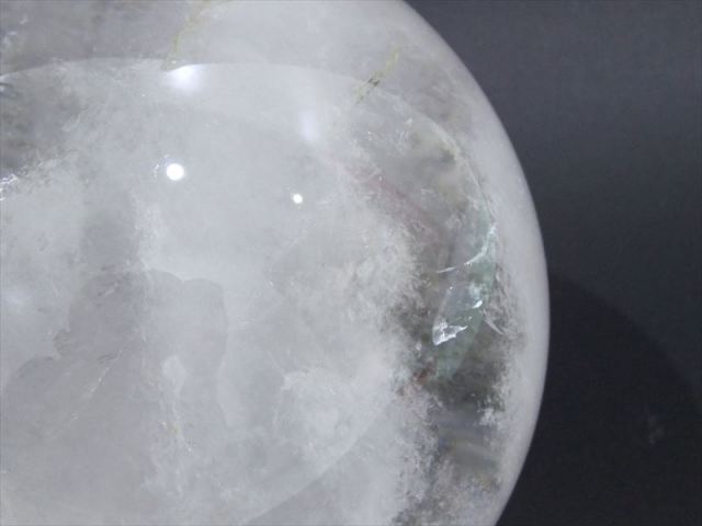 満月のような巨大水晶 天然水晶丸玉 クリスタルスフィア 回転