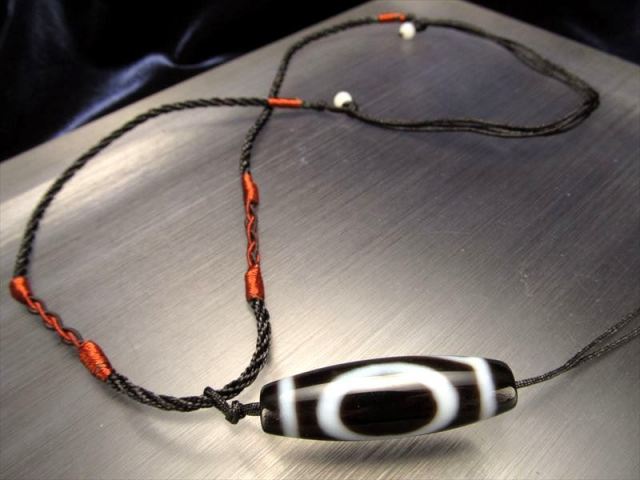 デザイン組み紐ネックレス 首周りサイズ約45cm-60cm レッドブラウンの