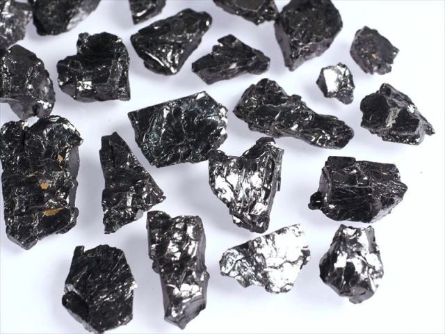 Lサイズ エリートシュンガイト さざれ 約50g入り 粒約10mm-30mm 炭素高純度 地球上で唯一天然フラーレンを含む希少鉱物 カレリア共和国産 パワーストーン