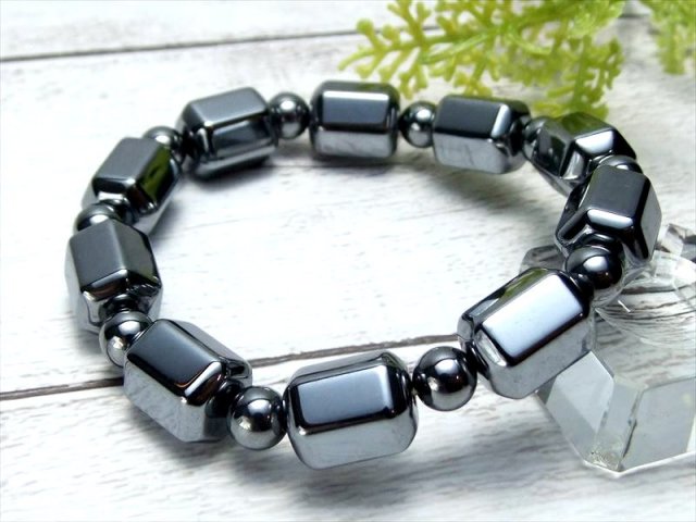 値下げ中 テラヘルツ鉱石 六角デザインビーズ ブレスレット 六角ビーズ約13mm×10mm×10珠 話題の 高純度 テラヘルツ 鉱石 2020年 検査機関にて検査済み