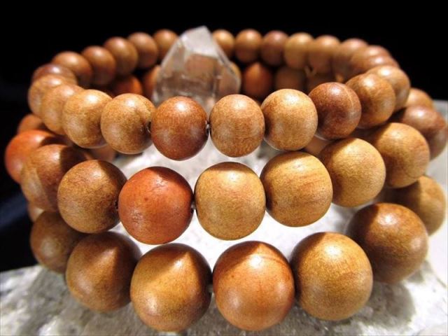 白檀 ブレスレット 11mm-12mm×18珠前後 びゃくだん サンダルウッド 優しく香る 瞑想 リラックス インド産 パワーストーン 天然石