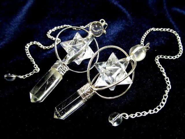 ヒマラヤ水晶 三種混合ペンデュラム タイプF 縦約60mm-70mm 1個売り ダウジングの必需品 丸玉&マカバスター&ポイント 浄化力の強い希少水晶