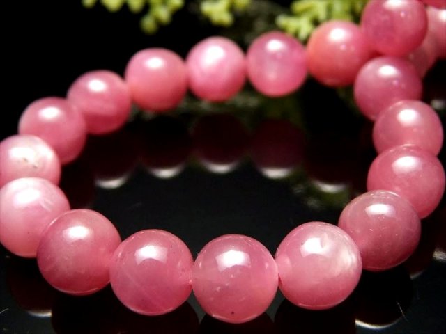 ★クリアピンクサファイア 9.5〜11ミリ珠 ブレスレット⑥(SA) ピンクサファイア 高品質 ブレスレット 5mm 17～17.5cm M～L