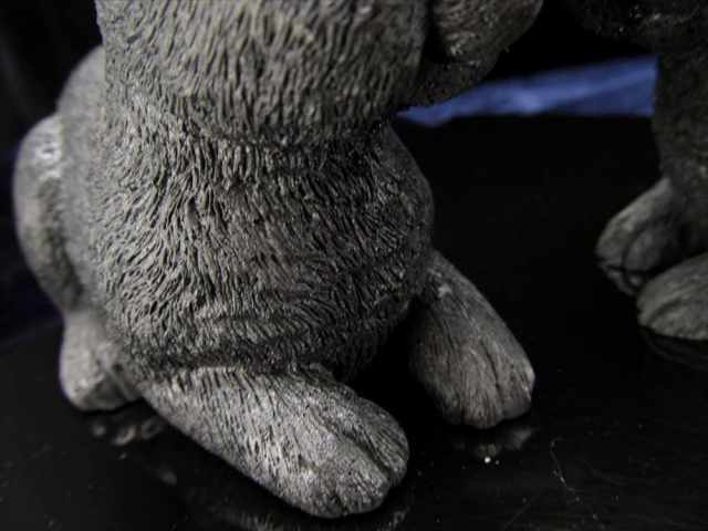 シュンガイト シュンガ石 兎 ウサギ 置物 高さ約9cm×幅約9cm うさぎ